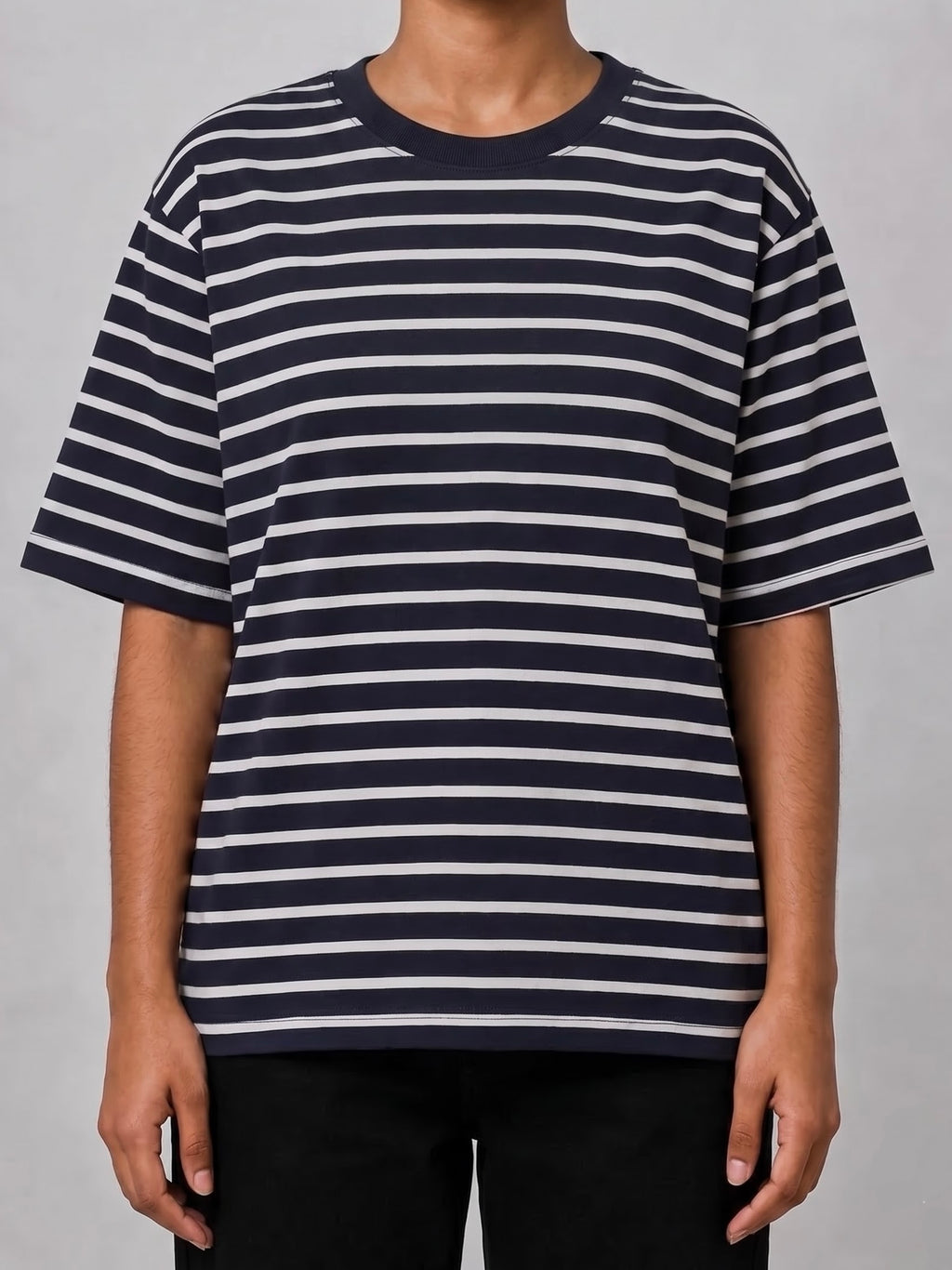 Navy Stripe Oversized Tee