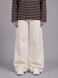 Women’s Cream Wide Leg Jeans